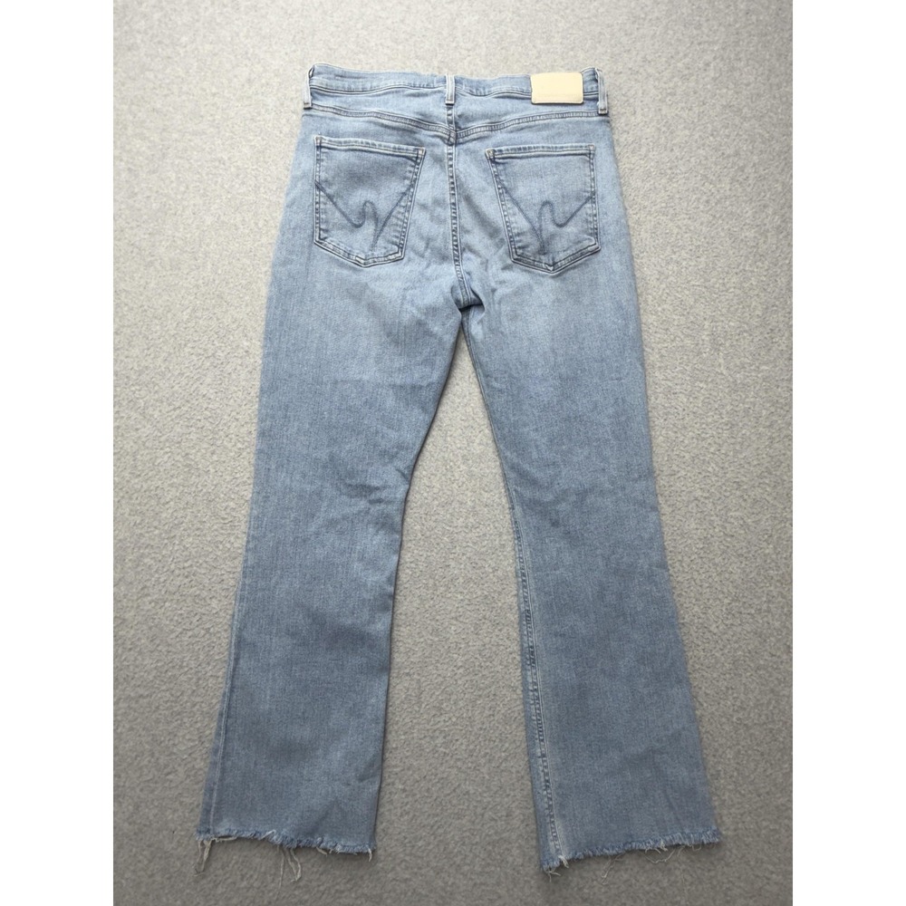 Citizens Of Humanity Isola Jeans Womens 31 Blue Mid Rise Stretch Bootcut Raw Hem - Picture 10 of 14